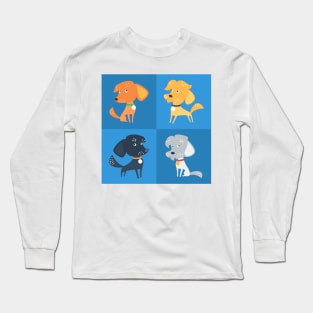 Cartoon cute funny dogs Long Sleeve T-Shirt